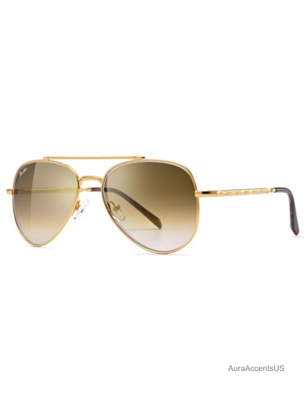 Aviator Sunglasses Crystal Glass Lens UV400 Retro Temples